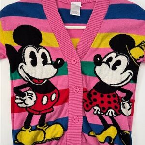 Target x Disney 100 Colorful Mickey and Minnie Cardigan, Kids Medium 💕